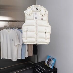 Moncler White Puffer Vest